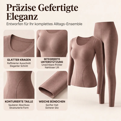 🔥💖 Damen Nahtloses Selbstwärmendes Thermounterwäsche-Set