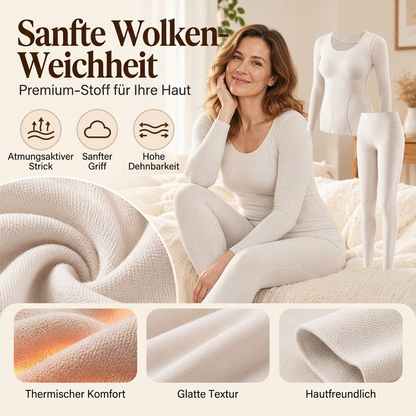 🔥💖 Damen Nahtloses Selbstwärmendes Thermounterwäsche-Set