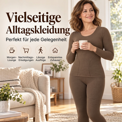 🔥💖 Damen Nahtloses Selbstwärmendes Thermounterwäsche-Set