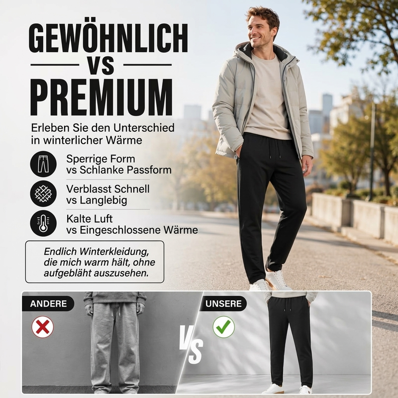 📢📢50%Rabatt!!!🎉✨Herren konisch zulaufende Hose mit dicker, warmer Fütterung