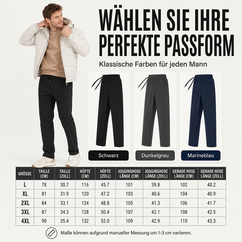 📢📢50%Rabatt!!!🎉✨Herren konisch zulaufende Hose mit dicker, warmer Fütterung