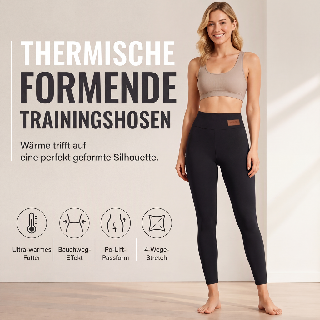 🧘‍♀️ Hohe Taille & Wärme, Winterkomfort – Hochtaillierte Thermo-Yogahosen für Damen