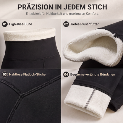 🧘‍♀️ Hohe Taille & Wärme, Winterkomfort – Hochtaillierte Thermo-Yogahosen für Damen
