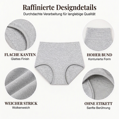 🩲 Damen-Slips mit hoher Taille (💥 5er-Pack) | Dehnbares Material, atmungsaktiv & bequem ✨