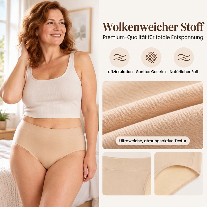 🩲 Damen-Slips mit hoher Taille (💥 5er-Pack) | Dehnbares Material, atmungsaktiv & bequem ✨