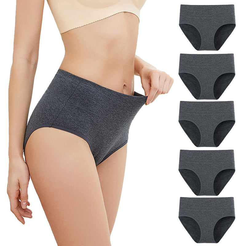 🩲 Damen-Slips mit hoher Taille (💥 5er-Pack) | Dehnbares Material, atmungsaktiv & bequem ✨
