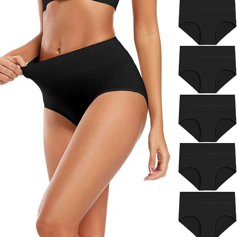 🩲 Damen-Slips mit hoher Taille (💥 5er-Pack) | Dehnbares Material, atmungsaktiv & bequem ✨