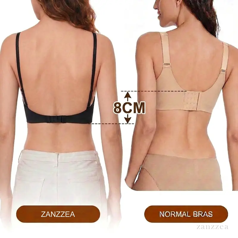💞Nahtloser, unsichtbarer BH mit tiefem V-Ausschnitt und tiefem Rücken für rückenfreie Outfits – Cup A/B/C
