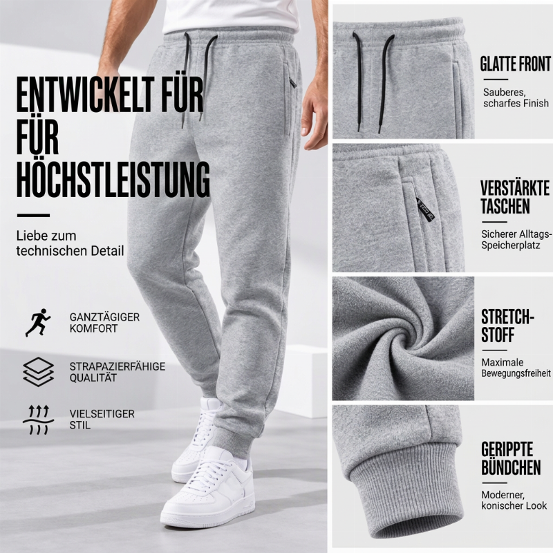 📢🎉50%Rabatt!!!🛍️✨Warme Jogginghosen für Herren mit Reißverschlusstaschen