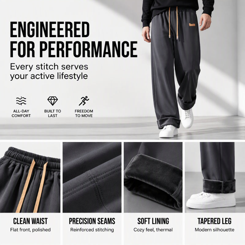 Herren-Winterhose mit Thermofutter und geradem Bein