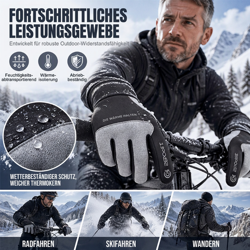 💞Beliebtes Produkt! Nur kurze Zeit reduziert!💞 Fahrrad-Handschuhe mit Touchscreen-Funktion, winddicht für den Außenbereich