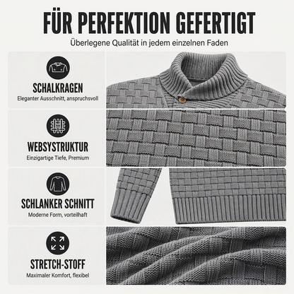 Klassischer Schalkragenpullover für Herren