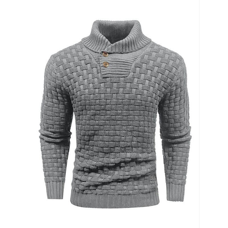 Klassischer Schalkragenpullover für Herren