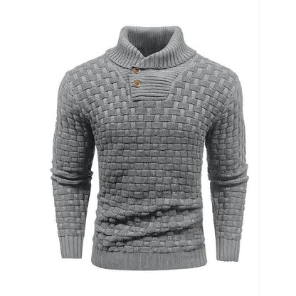 Klassischer Schalkragenpullover für Herren