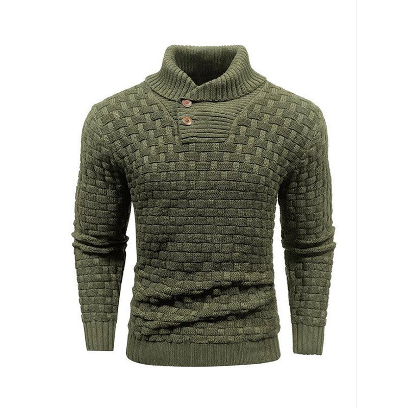 Klassischer Schalkragenpullover für Herren
