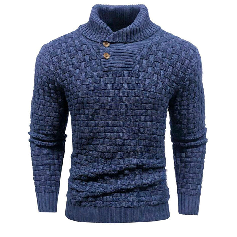 Klassischer Schalkragenpullover für Herren