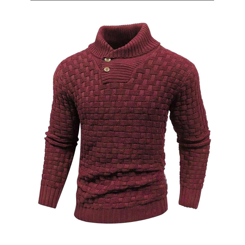 Klassischer Schalkragenpullover für Herren