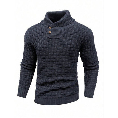 Klassischer Schalkragenpullover für Herren