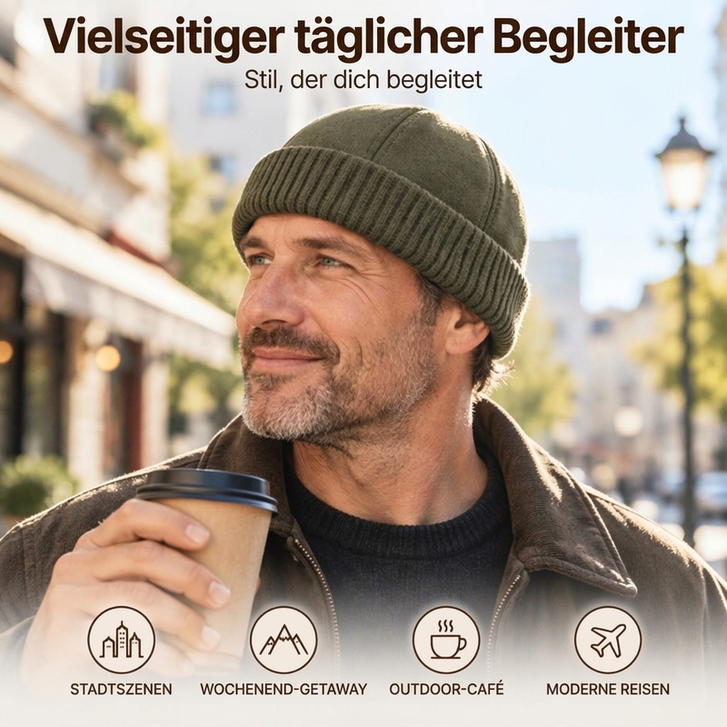 🔥🧢Bestseller | Warm & bequem, Herbst- & Winteralltag – Unisex Warme Strick Mütze ohne Schirm
