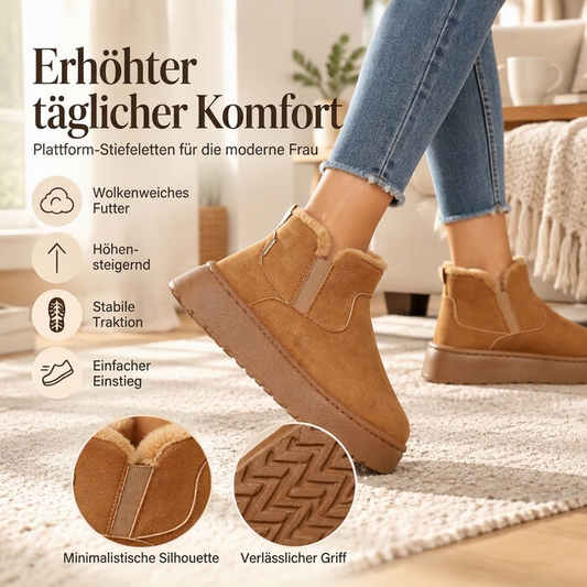 Warme Schlupf-Plateau-Winterschneeschuhe für Damen