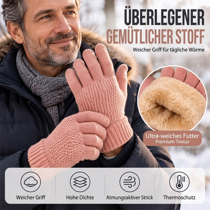🚀Neu! 50% Rabatt!🚀 Unisex Winter Warme Gestrickte Touchscreen-Handschuhe