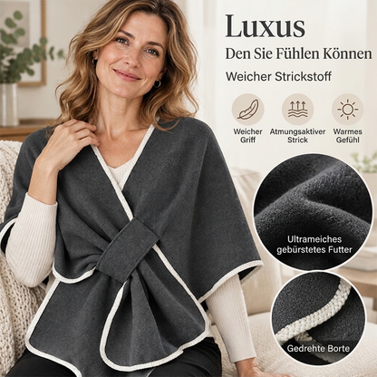 Elegantes gestricktes Poncho-Schal für Damen
